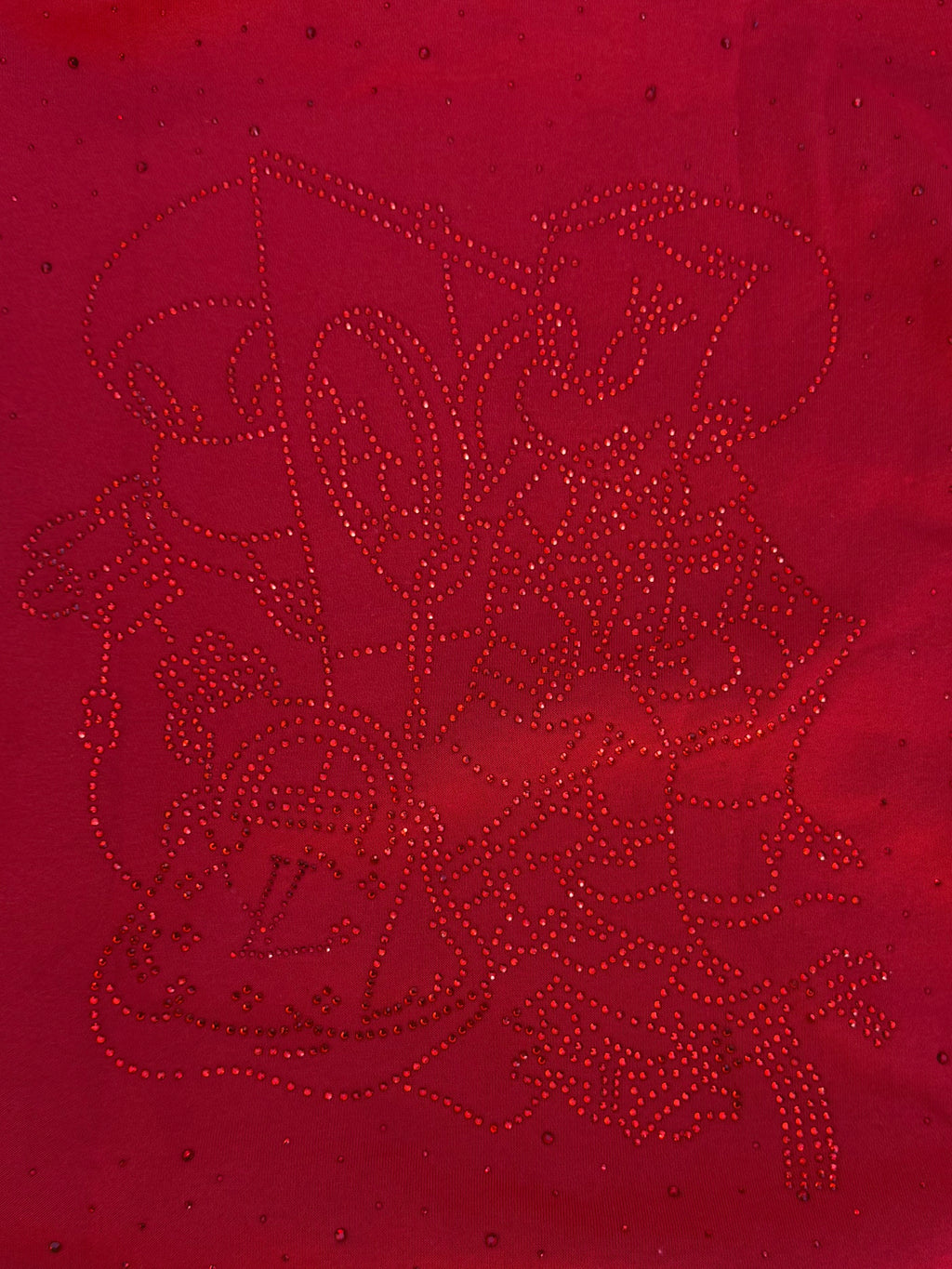 RED-Rhinestone Hoodie