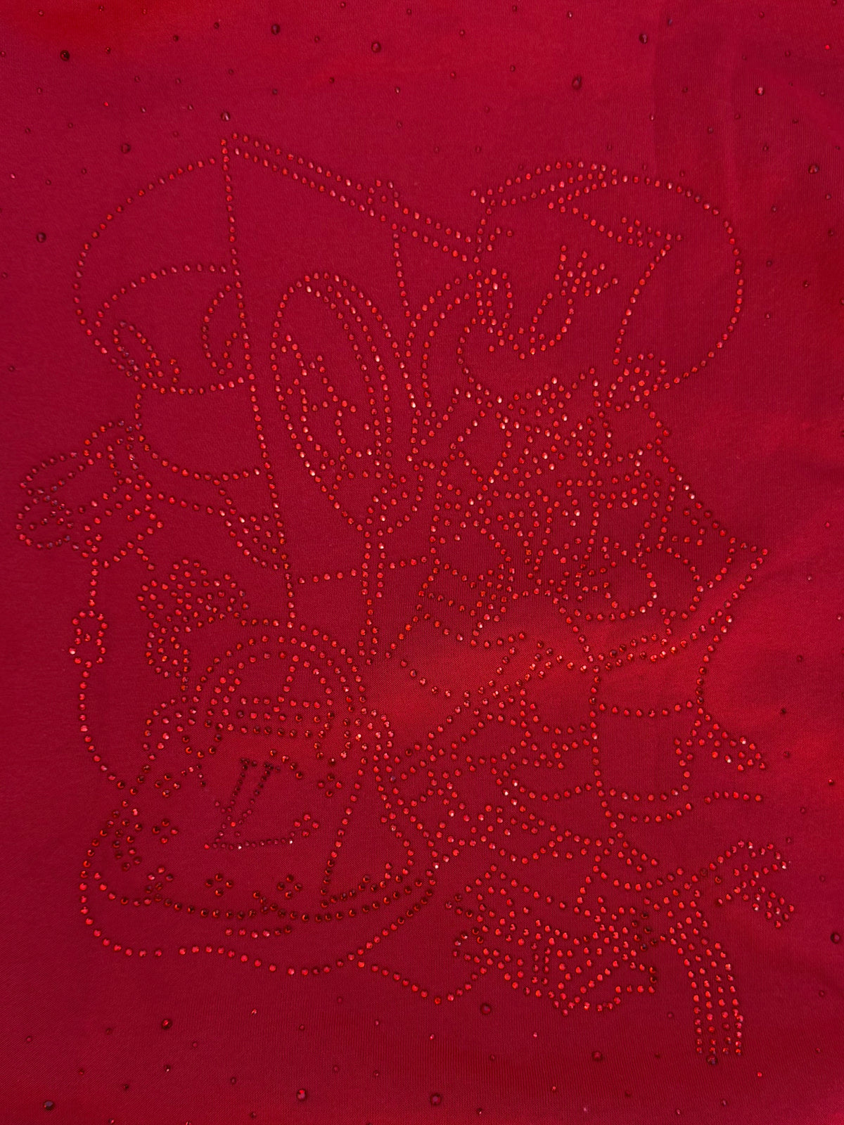 RED-Rhinestone Hoodie
