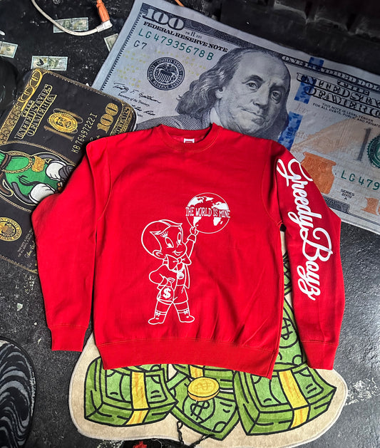 Red GreedyBoyz crewneck