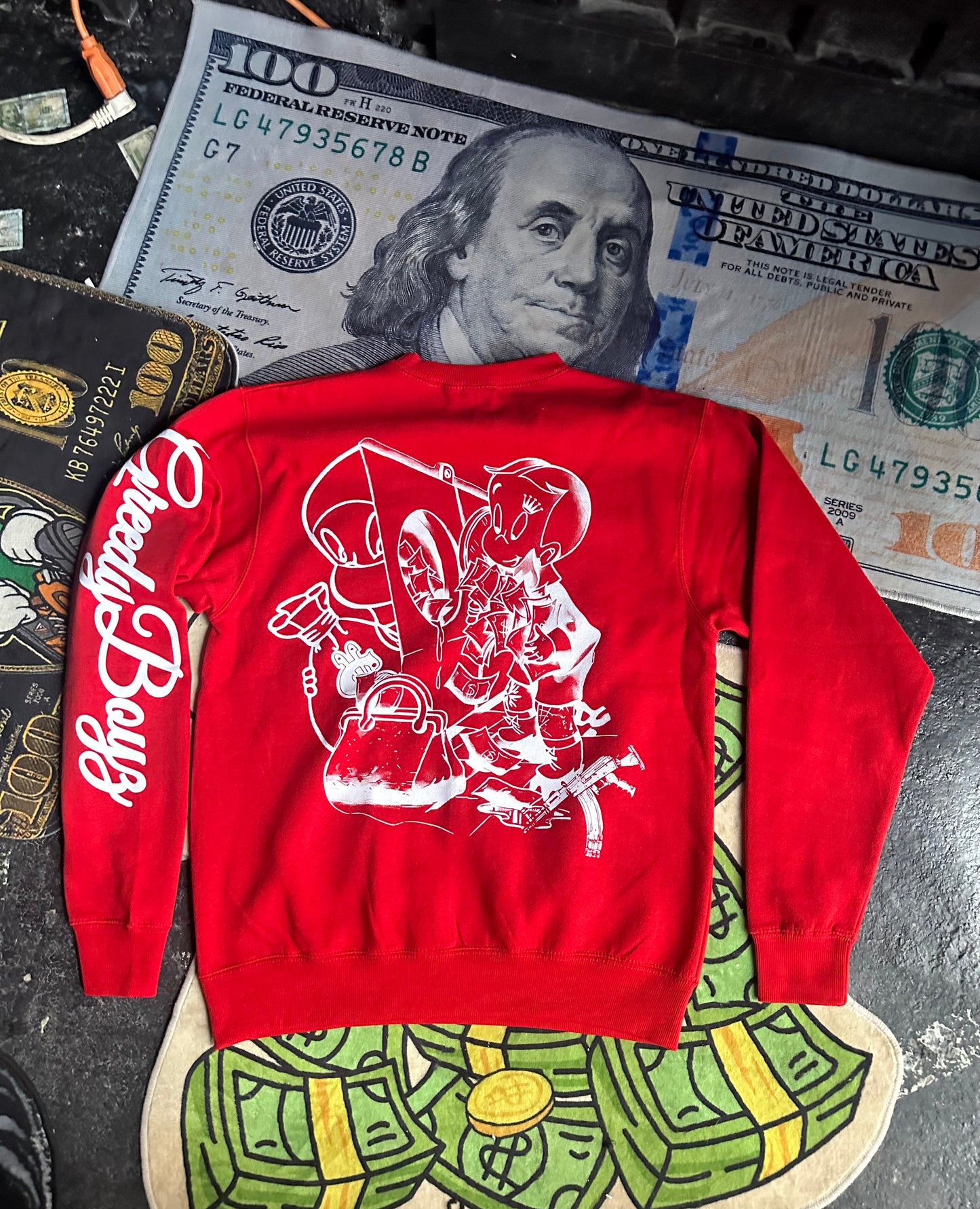 Red GreedyBoyz crewneck