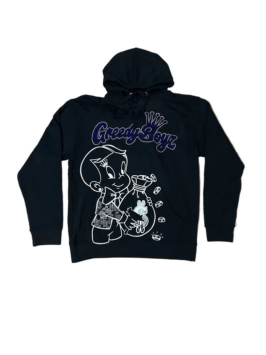 Rhinestone hoodie #1