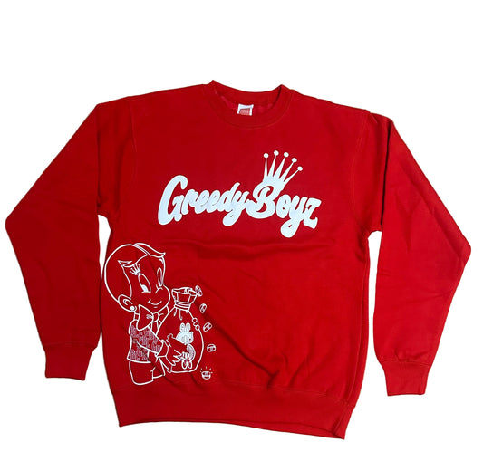 GB Red crewneck ￼￼
