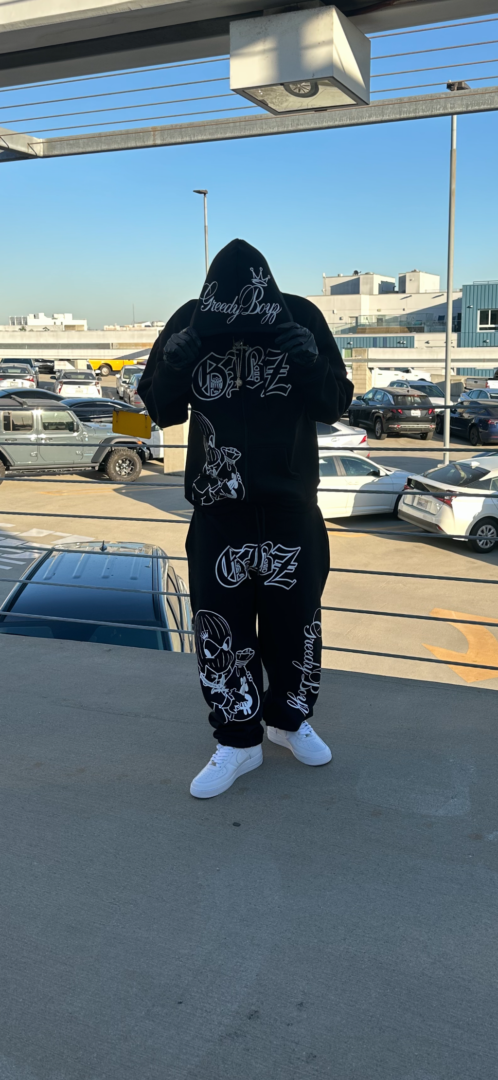 GreedyBoyz BLACK SWEATS ￼