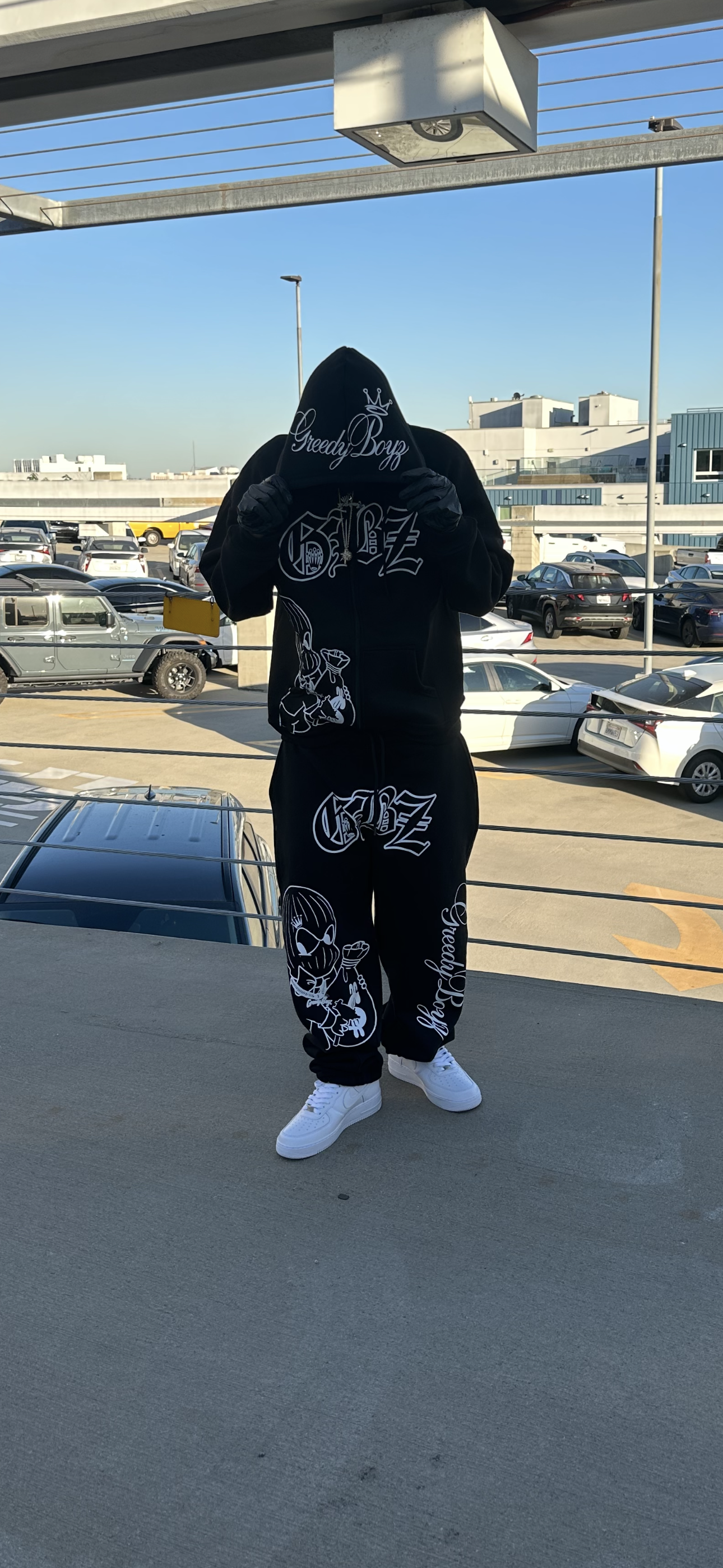 GreedyBoyz BLACK SWEATS ￼